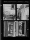 Women standing on stage; Man standing in front of building (4 Negatives), December 1955 - February 1956, undated [Sleeve 55, Folder c, Box 9]